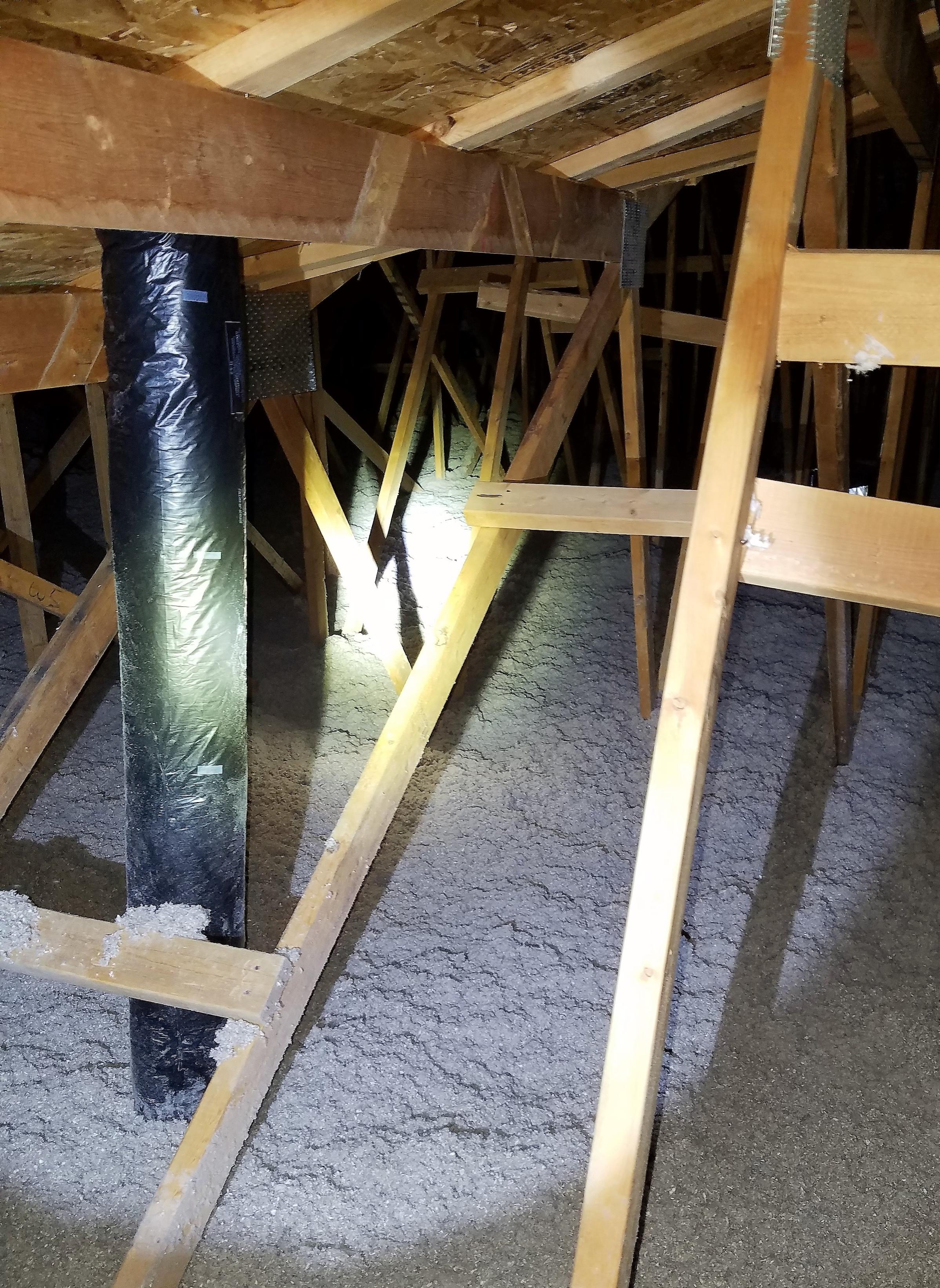 Ventilation in attic from Bathroom Vent