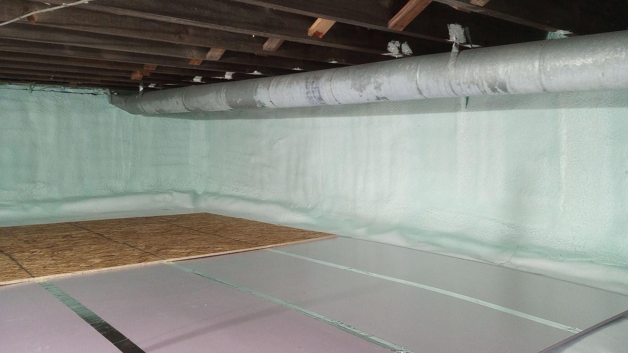 Clean, Encapsulated Crawl Space AFTER Work