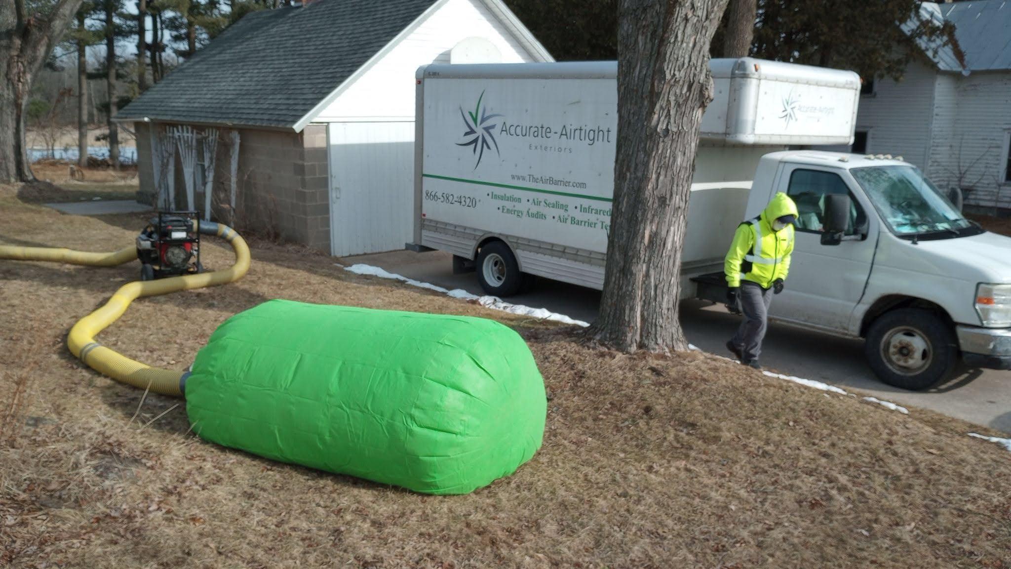 Vacuumed insulation in bag 